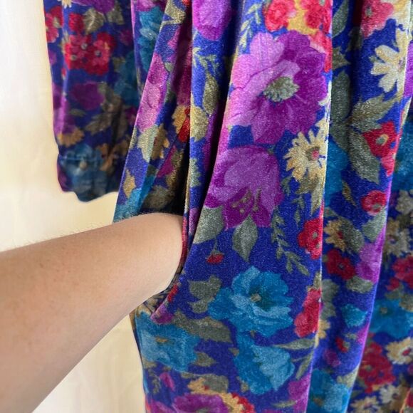 Gilligan & O'Malley Vintage Velour Long Night Dress Pajama Robe Sleep Wear Small - Picture 4 of 11